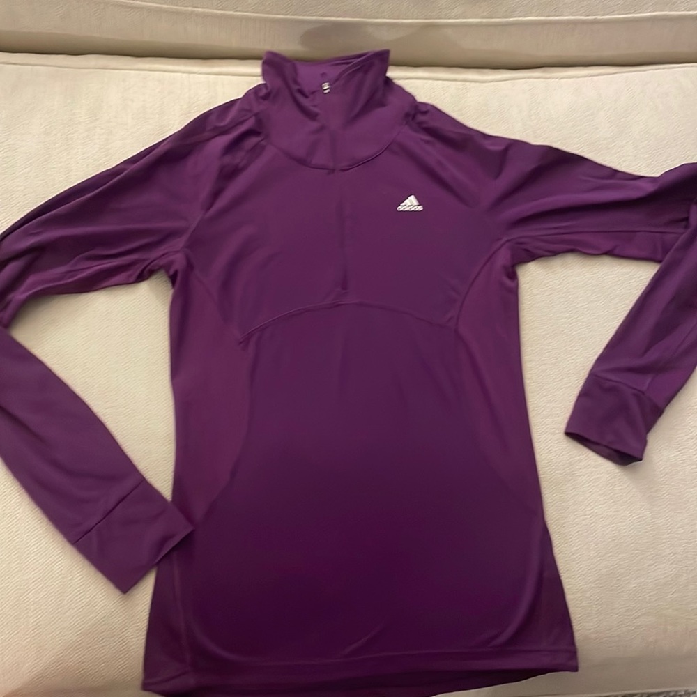 Adidas Purple Half Zip Top - Gently Worn - Size S